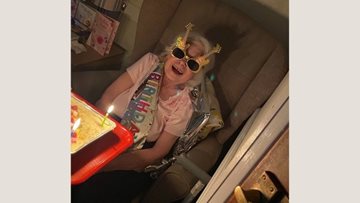 Temporary Resident enjoys a big birthday celebration at Wigan care home